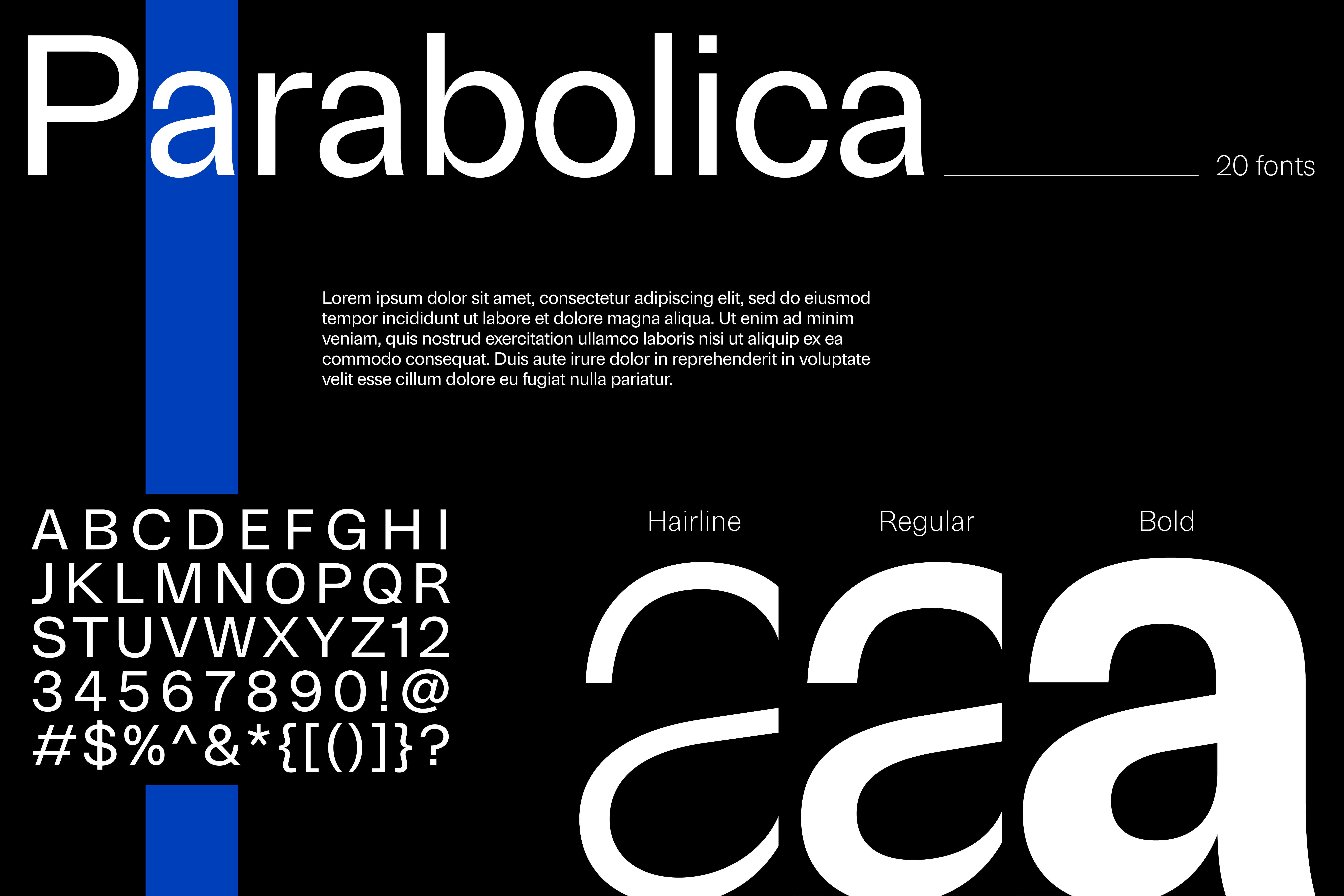 Typography variations for Nuit Blanche branding using Parabolica typeface.