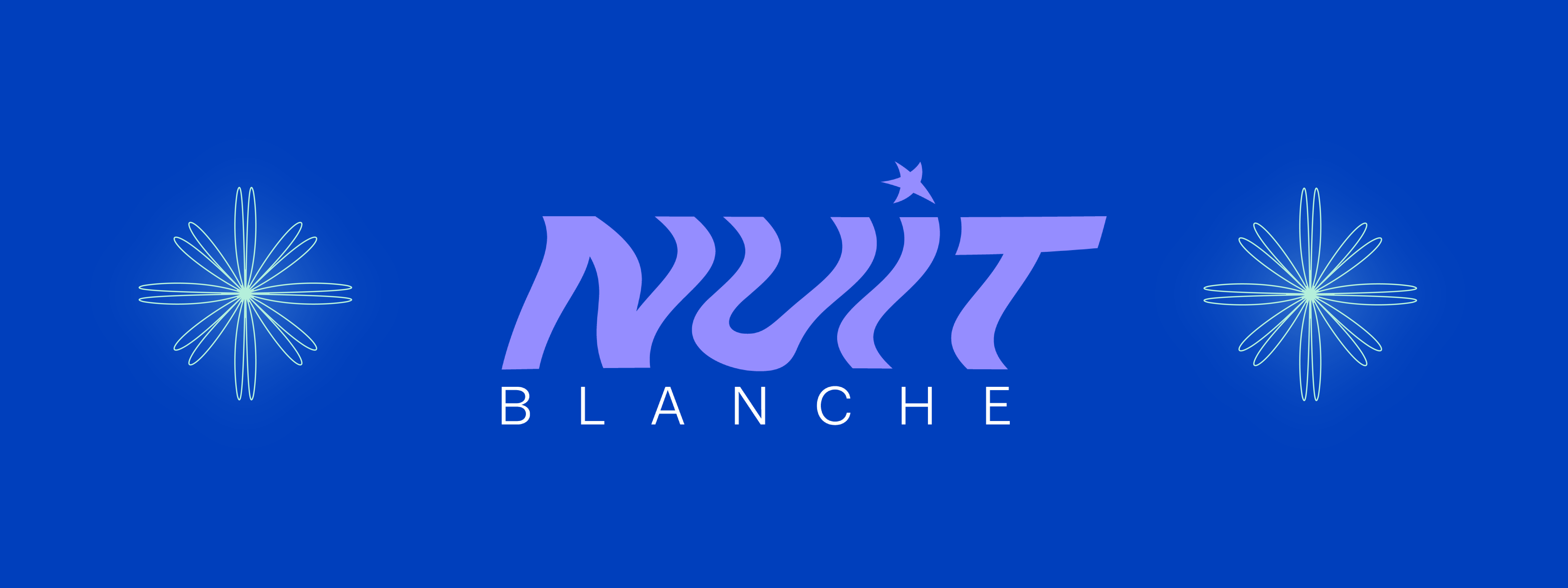 Nuit Blanche branded logo and graphics.