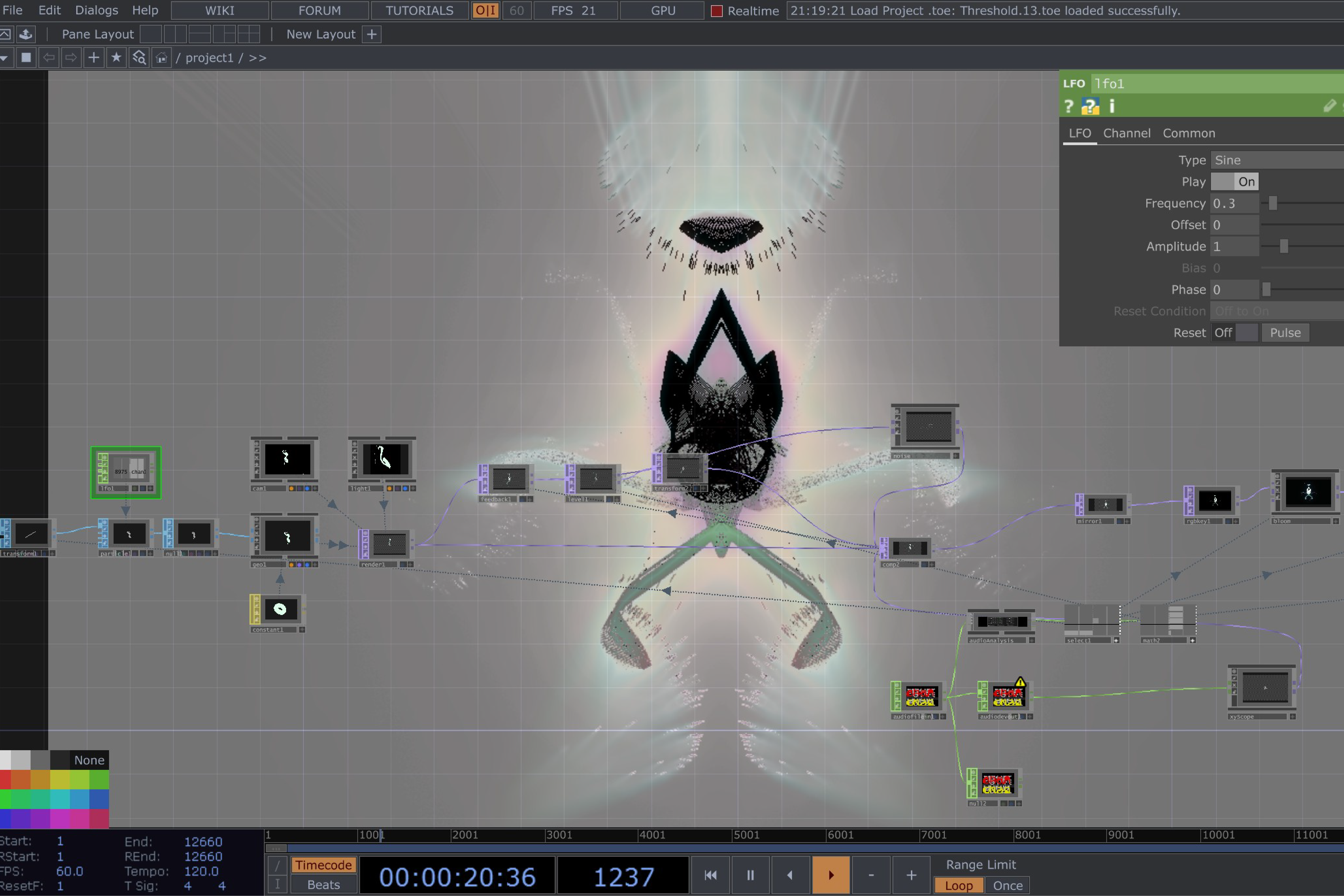 Screenshot of TouchDesigner node network.